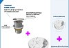 Раковина для ванной накладная Teymi Lina D41 белый мрамор в комплекте донный клапан клик-клак хром F12620 № 15