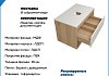 Тумба подвесная с раковиной для ванной 75 см Teymi Ritta корпус дуб фасад белый раковина Lina kuppi D40 смеситель хром F09362 № 20