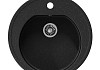 Мойка для кухни Teymi Lina D51 круглая черная матовая в комплекте смеситель для кухни Helmi хром F01514 № 6