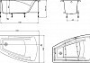 Ванна акриловая Roca Hall Angular 150x100 R № 3
