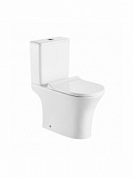 Превью фото Унитаз напольный Azario FRETTA ROUND 650х340х770 безободковый с бачком и сиденьем микролифт AZ-7121 № 1