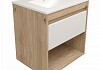 Фасад для тумбы в ванную 60 см Teymi Vitra цвет белый волна T60418 T60418