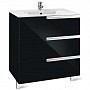 Тумба под раковину 60 см Roca Victoria Nord Black Edition ZRU9302832, чёрная