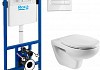 Комплект Инсталляция Roca DUPLO WC с кнопкой хром + Унитаз Roca Victoria