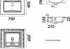 Комплект мебели для ванной Raval Frame 75 дуб трюфель, подвесная  № 14
