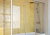 Шторка на ванну GuteWetter Practic Part GV-413 правая 160x70 см стекло бесцветное, профиль матовый хром