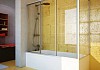 Шторка на ванну GuteWetter Practic Part GV-413A левая 188x70 см стекло бесцветное, профиль матовый хром № 2