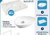 Столешница керамогранитная 80 см белый мрамор с раковиной Teymi Ellie 60 кронштейны 2 шт. белые в комплекте F14002 № 17