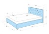 Полутороспальная кровать с подъемным механизмом Askona Marlena ПМ 1400 Х 2000 мм [Fashion chocolate] № 10