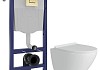 Комплект инсталляция Teymi Rapid SL с кнопкой GROHE золото матовое + унитаз Lina Pro F17508 № 19