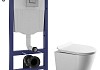 Комплект инсталляция Teymi Rapid SL с кнопкой GROHE оружейная сталь + унитаз Solli Pro F17926 № 19