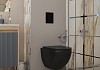 Комплект инсталляция Teymi Rapid SL с кнопкой GROHE черная унитаз подвесной безободковый Lina S Black F17798 № 15