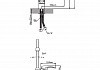Смеситель для кухни Cronwil CD038-51 с высоким изливом, картридж 35 мм, хром, крепление шпилька № 2