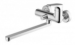 Превью фото Смеситель для ванны с душем Bravat VEGA длинный нос F6119177CP-01L № 1