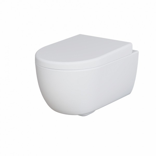 Унитаз подвесной Abner 103T20101R 545x360x330 БЕЛЫЙ матовый безободковый с толстой крышкой