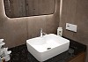 Комплект Teymi 2 в 1 для ванной: раковина Helmi S 48 накладная с полочкой + выпуск Teymi без перелива черный F01593 № 5