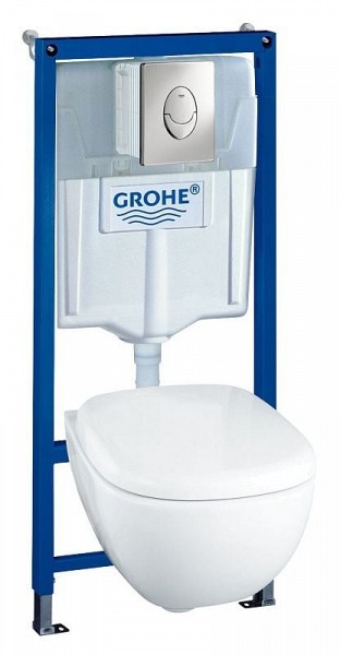 Комплект Grohe Solido 37452000 Унитаз подвесной + инсталляция + кнопка