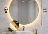 Зеркало настенное с подсветкой круглое в ванную Teymi Valo Gold D800 LED сенсор T20718 T20718 № 3