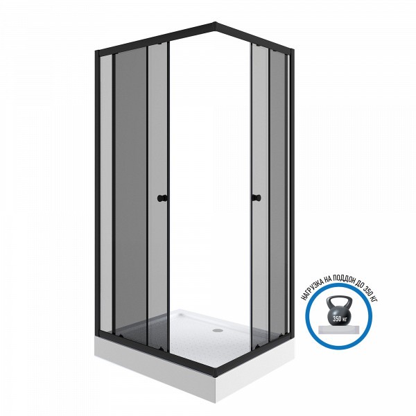 Душевой уголок Niagara Eco NG-118-14QT 1100х800х1950 низкий поддон, стекло тонированное 1181432QT