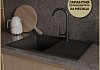 Мойка для кухни 74х48 черная матовая Teymi Hanna Smart T120116