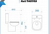 Комплект Teymi 2 в 1: Унитаз напольный Kati безободковый с гигиеническим душем Lina черный матовый F10128 № 10