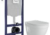 Комплект инсталляция Teymi Rapid SL с кнопкой GROHE хром + унитаз Vitra Pro F17622 № 19