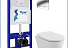 Инсталляция с унитазом комплект 5 в 1 Teymi унитаз подвесной безободковый Lina PP кнопка хром F17148 № 2
