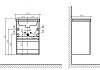 Комплект мебели для ванной Velvex Klaufs 50.2D черная, шатанэ, подвесная  № 6