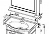 Комплект мебели для ванной Aquanet Валенса 80 черный краколет/золото 180459 180459 № 8