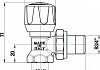 Вентиль Stout SVR 2102 3/4", ручной терморегулирующий, угловой  , купить батареи в Москве № 15
