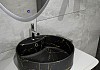 Раковина для ванной накладная Teymi Lina S D40 черный мрамор в комплекте донный клапан клик-клак хром F12596 № 18