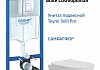 Комплект 3 в 1 инсталляция Grohe Rapid SL + Унитаз подвесной Teymi Solli Pro + кнопка хром F18270