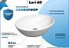 Раковина накладная для ванной Teymi Lori 40 в комплекте смеситель высокий хром и донный клапан клик-клак без перелива белый F01828 № 3
