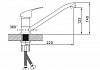 Смеситель для кухни Эверест B49-021 с поворотным изливом, картридж 40 мм, хром, крепление гайка № 2