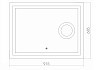 Зеркало AZARIO Оптима 915x685, LED-подсветка 2 режима, сенсорный выключатель, увеличительное зеркало ФР-00001375 № 3