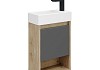 Дверь ПВХ цвет графит для тумбы Teymi Nura 37 T60543 T60543 № 4