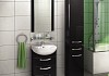 Комплект мебели для ванной Акватон Ария Н 50 черный глянец