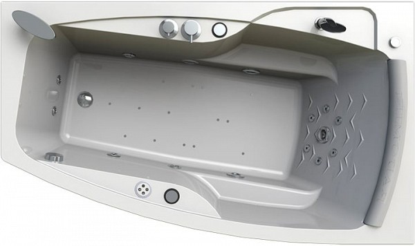 Ванна акриловая Radomir Аризона Спортивный Chrome 170x100 правая с фронтально-торцевой панелью