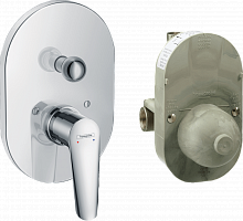 Превью фото Смеситель для ванны Hansgrohe 71408000 Logis E однорычажный, СМ (внешняя+скрытая часть) № 1