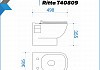 Унитаз подвесной Teymi Ritta безободковый, сиденье микролифт T40809 № 3