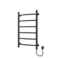 Превью фото Полотенцесушитель электрический Маргроид Лина П6 50х80, пр. подкл. черный матовый 4690569182673 № 1