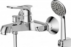Превью фото Смеситель для ванны с душем Bravat ECO-D короткий нос F693158C-B № 1