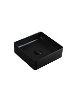 Превью фото Раковина накладная BRAVAT C22356K-ENG тонкостенная черная № 1