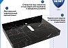 Столешница керамогранитная 70 см черный мрамор с раковиной Teymi Helmi Mini 38 кронштейны 2 шт. черные в комплекте F14349 № 22