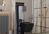 Комплект инсталляция Teymi Rapid SL с кнопкой GROHE оружейная сталь + унитаз ТОРНАДО Lina Pro Vortex Black F17518 № 15