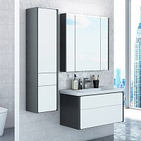 Превью фото Комплект мебели для ванной Roca Ronda 70 белый глянец, антрацит № 1