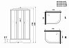 Душевая кабина Niagara Classic 110x80x215 средний поддон, матовое стекло 331844RP № 4