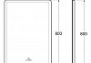 Зеркало AZARIO 600х800 сенсорный выключатель с функцией диммера (AZ-Z-061CS) AZ-Z-061CS № 2