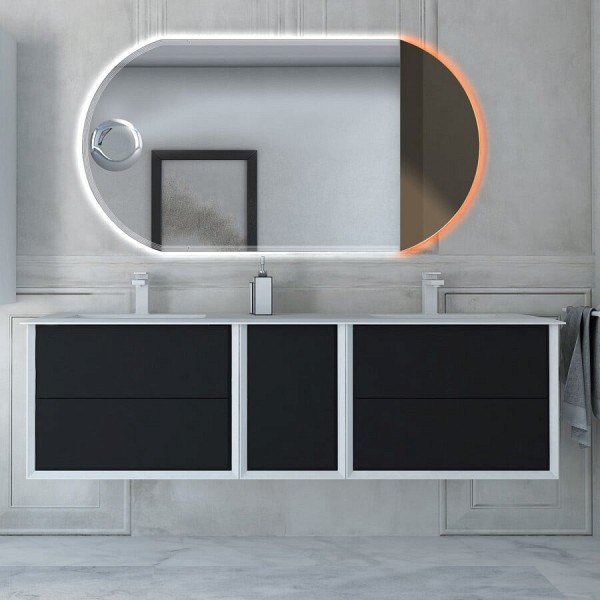 Комплект мебели для ванной Cezares Bellagio 176 grafite
