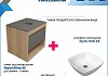 Тумба подвесная с раковиной для ванной 55 см Teymi Ritta корпус дуб фасад графит раковина Kati 43 F03313 № 2